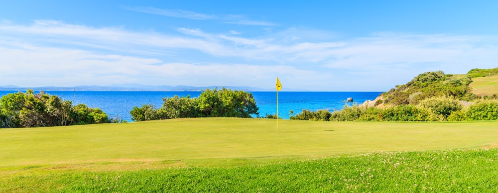 Vue du golf de Sperone