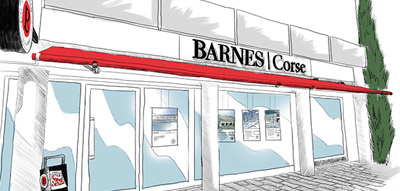 Façade de l'agence BARNES Ajaccio