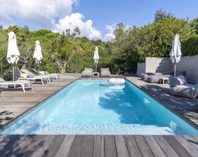 Porto Vecchio, Domaine de Cala Rossa, Villa 4 chambres, piscine, vue mer,