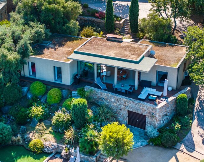 Corbara, Villa vue mer panoramique, 4 chambres, piscine, proche plage