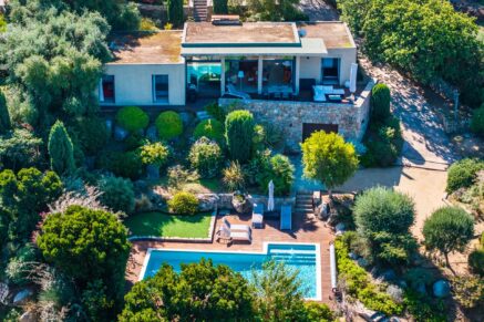 Corbara, Villa vue mer panoramique, 4 chambres, piscine, proche plage