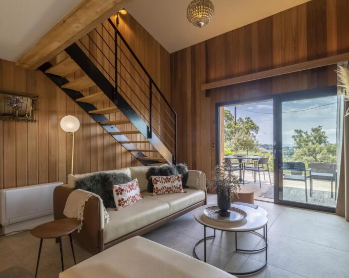 Arasu, Chalet 2 chambres, piscine, vue mer, proche plage