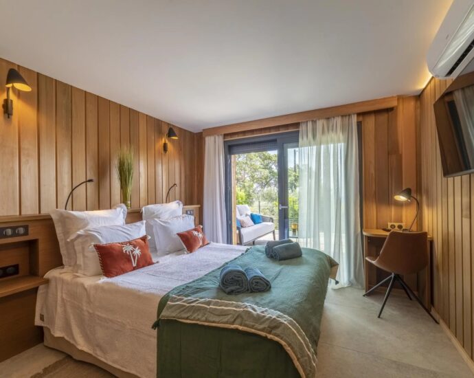 Arasu, Chalet 2 chambres, piscine, vue mer, proche plage