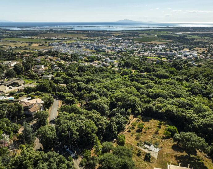 Greater Bastia, Borgo, Building Plot with Permit, Sea View, Close to Beaches and Shops