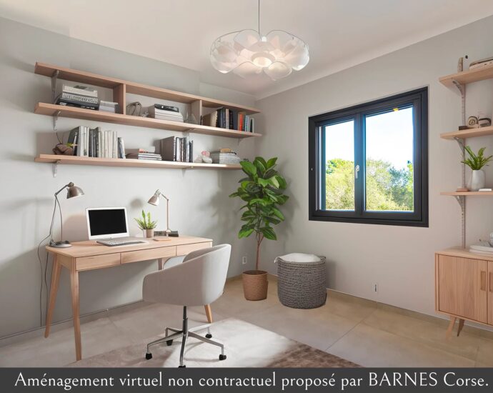 Solenzara, Marine de Solaro, Villa contemporaine, 5 chambres, piscine chauffée, vue dégagée montagnes, plage à pied