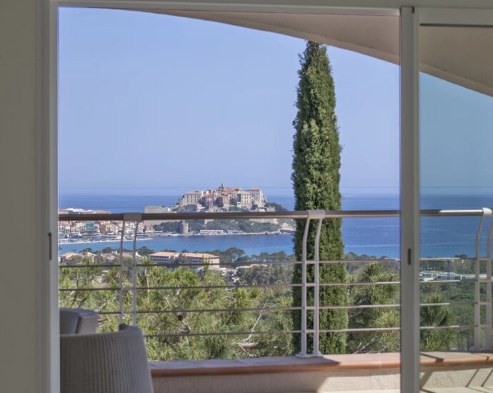 Calvi, 7 bedroom villa, swimming pool, panoramic view of the sea and Citadel