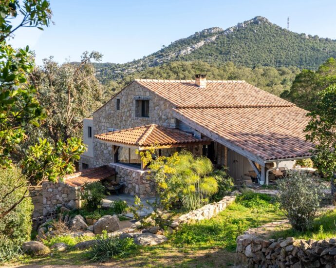 Exclusive, Conca, Bergerie-style Villa, 4 bedrooms, guest house, pool, mountain view