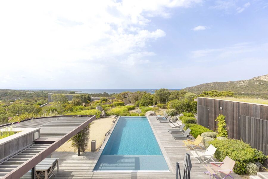 Exclusive, Pianottoli-Caldarello,  Architect-Designed Villa, 5 Bedrooms, Infinity Pool, Sea View , Near Chevano Beach