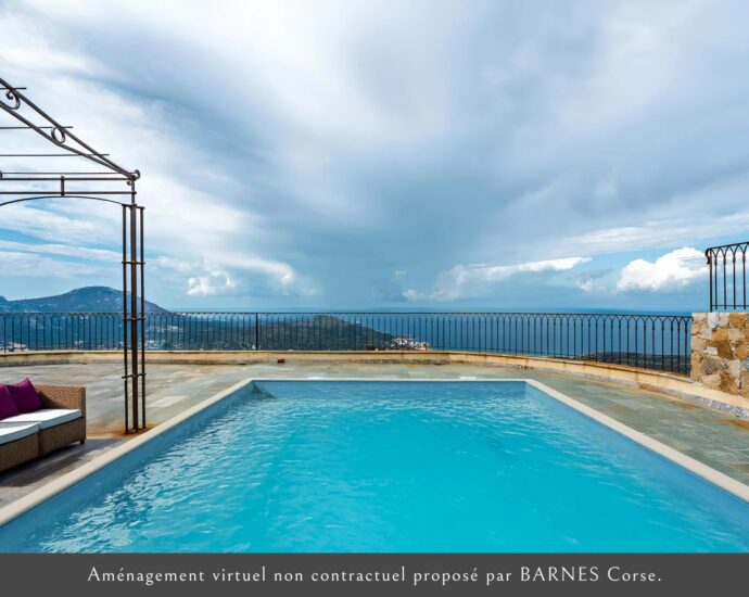 Pigna, Sant Antonino, Shepherd-style villa, 3 bedrooms, panoramic sea and mountain views