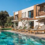 Olmeto, Abbartello, 6 chambres, piscine à débordement, vue mer panoramique, proche plage