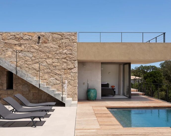 Porto-Vecchio, Domaine de Cala Rossa, villa 4 chambres, piscine, plage à pied