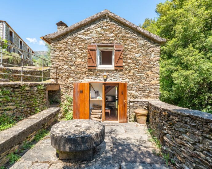 Castagniccia, Proche Bastia, Domaine 7 chambres, Piscine chauffée, accès rivière, proche plages