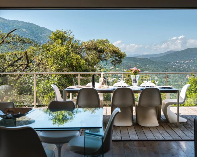 Ajaccio, Villa, 3 chambres, piscine, vue panoramique montagnes,