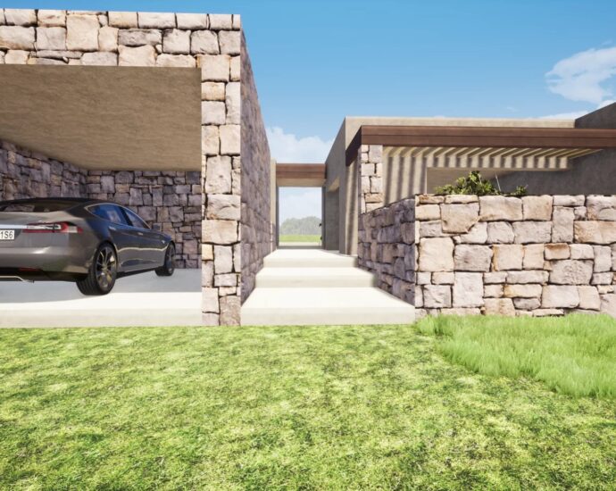 Occhiatana, Terrain à bâtir avec permis purgé pour villa d&rsquo;achitecte en pierre avec piscine, proche plages et L’Île-Rousse