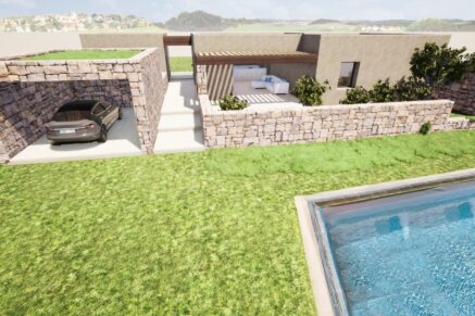 Occhiatana, Terrain à bâtir avec permis purgé pour villa d’achitecte en pierre avec piscine, proche plages et L’Île-Rousse