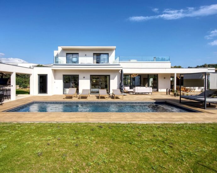 Porto-Vecchio, Arasu, Villa plage à pied, 4 chambres, piscine, domaine privé, aperçu mer