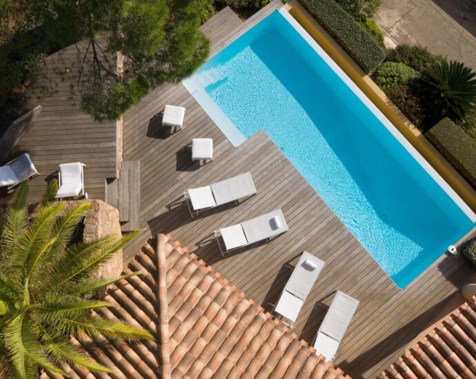 Ajaccio, Route des Sanguinaires, Villa vue mer, 4 Chambres, Piscine, proche plage