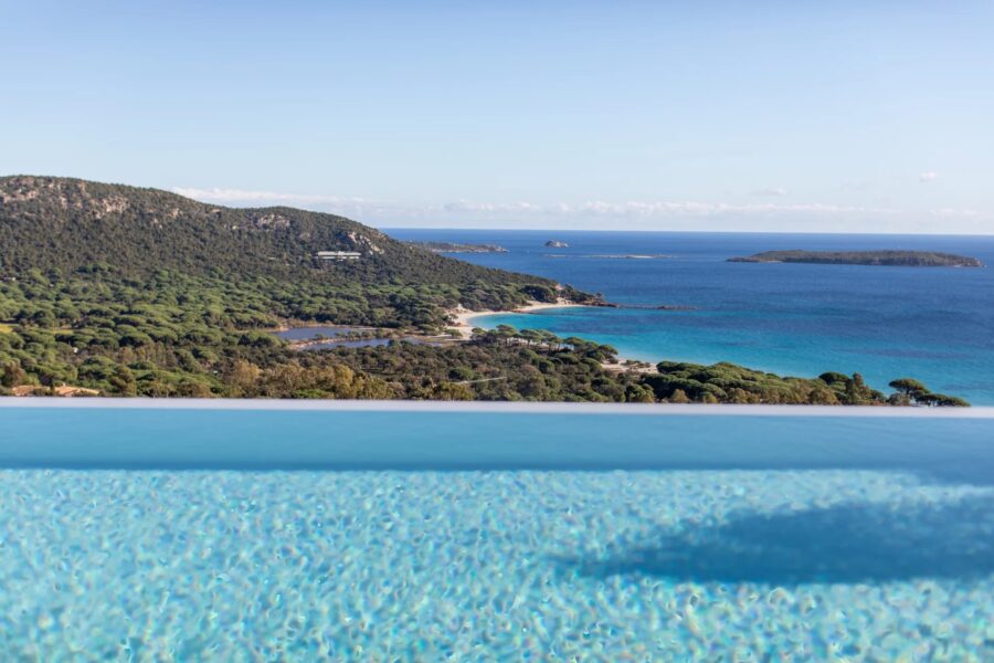 Palombaggia, villa 7 bedrooms, service room, swimming pool, panoramic sea view, beach on foot