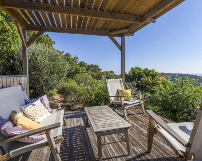 Porto -Vecchio, Arasu, Cirindinu, Villa vue mer panoramique, 3 chambres, piscine chauffée, proche plage