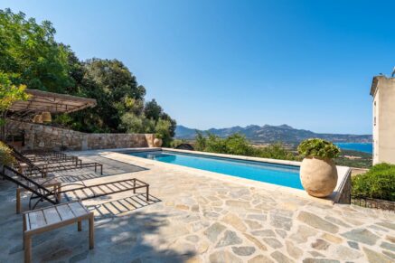 Lumio, Maison de Maître, 9 chambres, vue panoramique mer et village, piscine, proche plage