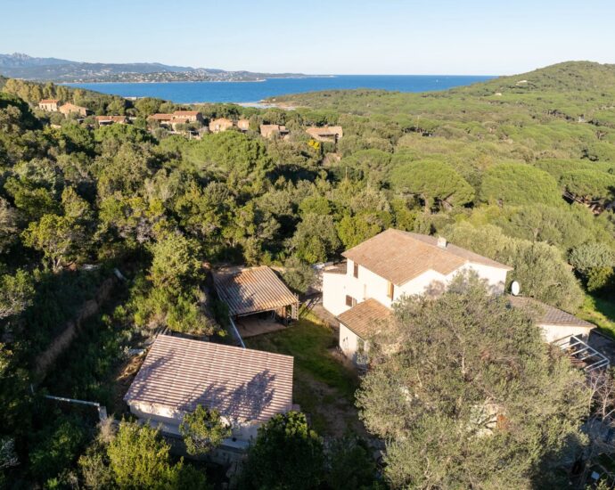 Exclusivité, Palombaggia, Villa, 4 chambres, vue dégagée, proche plage