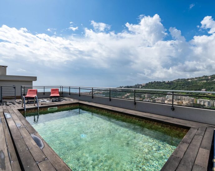 Bastia, Ville di Pietrabugno, Penthouse, vue mer, 4 chambres, piscine, proche plages