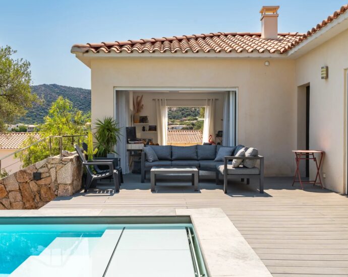 Monticello, villa 4 Chambres, piscine, vue mer, proche plage