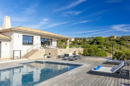 Porto vecchio, Palombaggia, villa 5 chambres, vue mer, piscine et proche plage