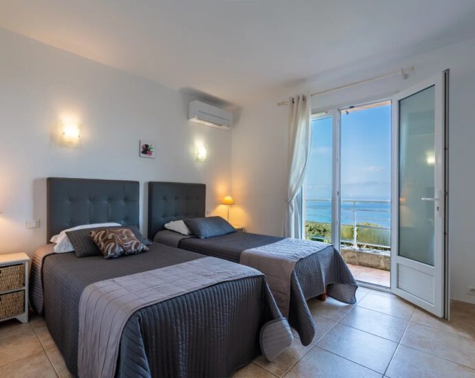 Exclusive Listing, Corbara, Marine de Davia, 2 Villas, 7 Bedrooms, 2 Pools, Panoramic Sea View, Walking Distance to the Beach