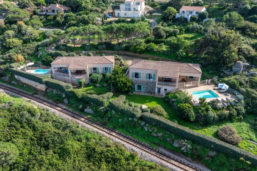 Exclusive Listing, Corbara, Marine de Davia, 2 Villas, 7 Bedrooms, 2 Pools, Panoramic Sea View, Walking Distance to the Beach