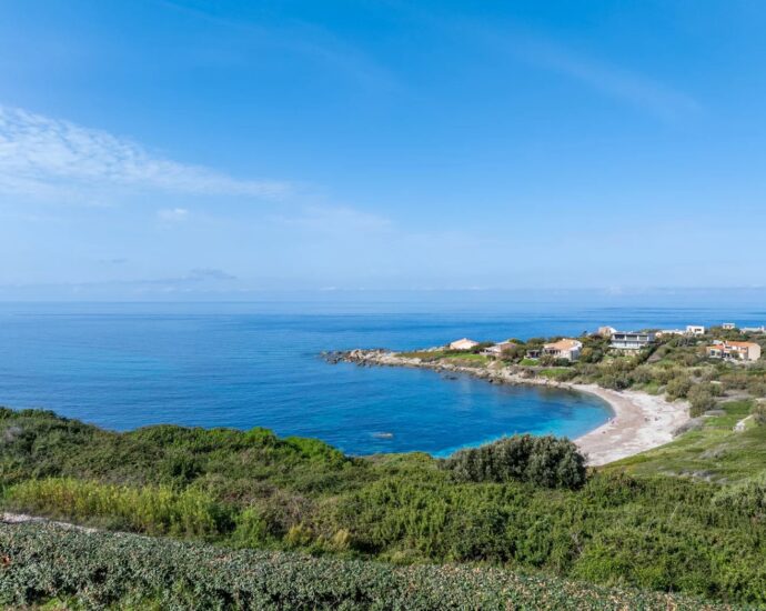 Exclusive Listing, Corbara, Marine de Davia, 2 Villas, 7 Bedrooms, 2 Pools, Panoramic Sea View, Walking Distance to the Beach