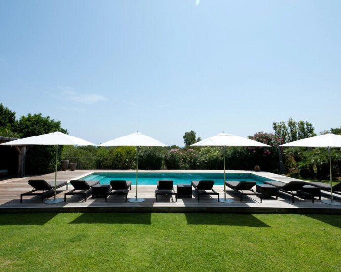 Domaine privé de Punta d&rsquo;Arasu, Villa vue mer 7 chambres, piscine, plage à pied