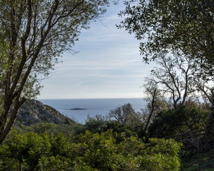 Porto-Vecchio, Palombaggia, Villa d’architecte en pierre avec dépendance, vue mer panoramique et 2 piscines, proche plages