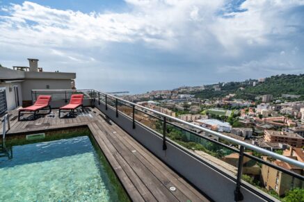 Bastia, Ville di Pietrabugno, Penthouse with Sea View, 4 Bedrooms, Pool, Near Beaches