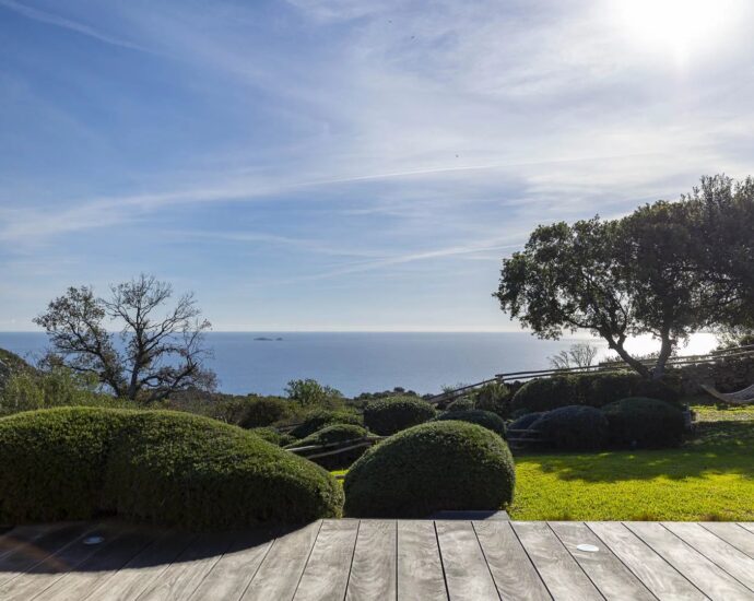 Porto-Vecchio, Palombaggia, Stone Architect-Designed Villa, Panoramic Sea Views, 3 Bedrooms, Swimming Pool, Close to the Beach