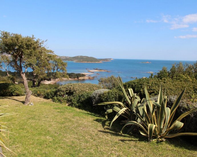 Cala Rossa, Domaine de la Tour, Villa vue mer panoramique, 6 chambres, piscine, plage à pied