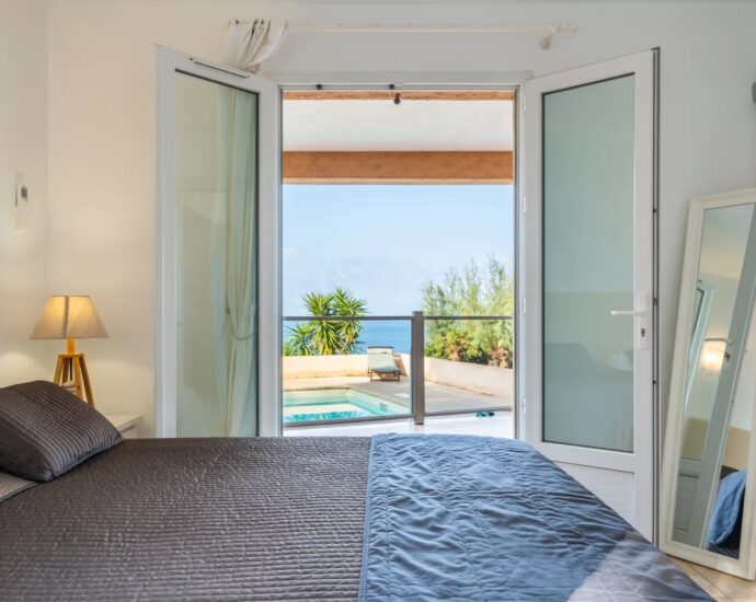 Exclusive Listing, Corbara, Marine de Davia, 2 Villas, 7 Bedrooms, 2 Pools, Panoramic Sea View, Walking Distance to the Beach