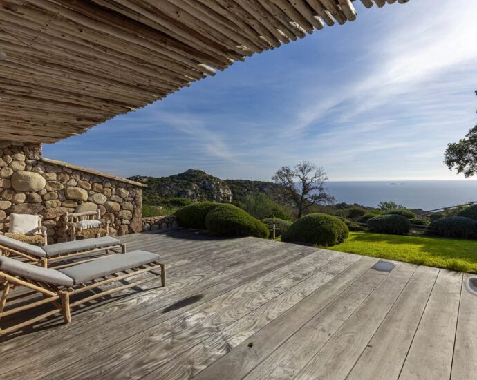 Porto-Vecchio, Palombaggia, Stone Architect-Designed Villa, Panoramic Sea Views, 3 Bedrooms, Swimming Pool, Close to the Beach