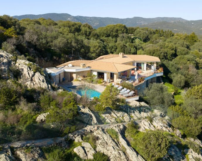 Exclusivité, Valinco, Villa d&rsquo;architecte, 7 chambres, Piscine, Vue mer panoramique, Proche plages