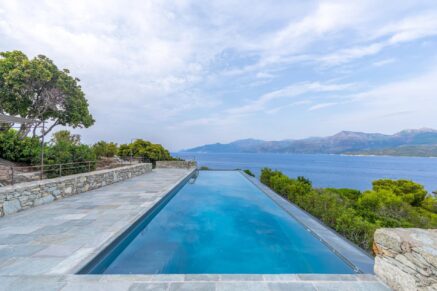 Saint-Florent,  Contemporary Villa, 4 Bedrooms, Panoramic Sea View, Private Estate, Walking Distance to Beach