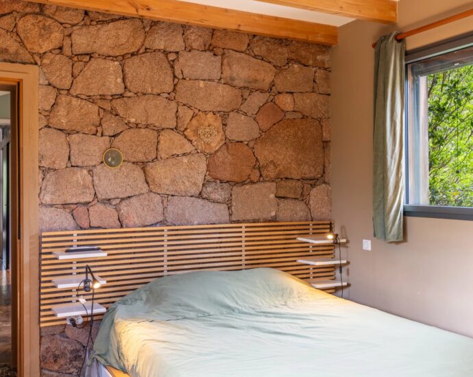 Porto-Vecchio, Palombaggia, Villa vue mer panoramique, 4 chambres, piscine, plage à pied