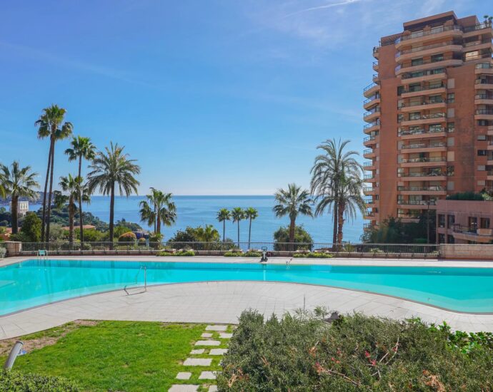 Monaco, La Rousse, Saint Roman, Appartement vue mer, 2 pièces, terrasse, parking, proche commodités