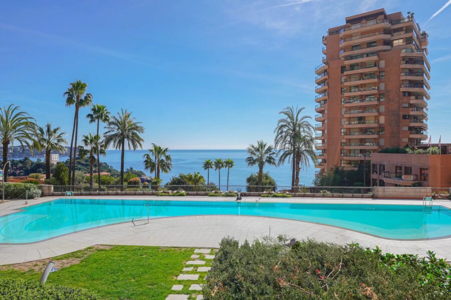 Monaco, La Rousse, Saint Roman, Appartement vue mer, 2 pièces, terrasse, parking, proche commodités