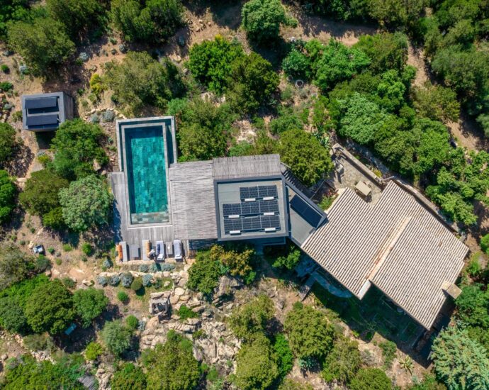 Porto-Vecchio, Palombaggia, Villa vue mer panoramique, 4 chambres, piscine, plage à pied