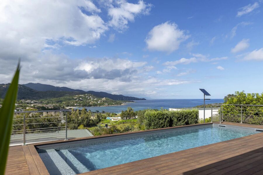 Favone, Villa with panoramic sea view, 3 bedrooms, heated pool, close to the beach