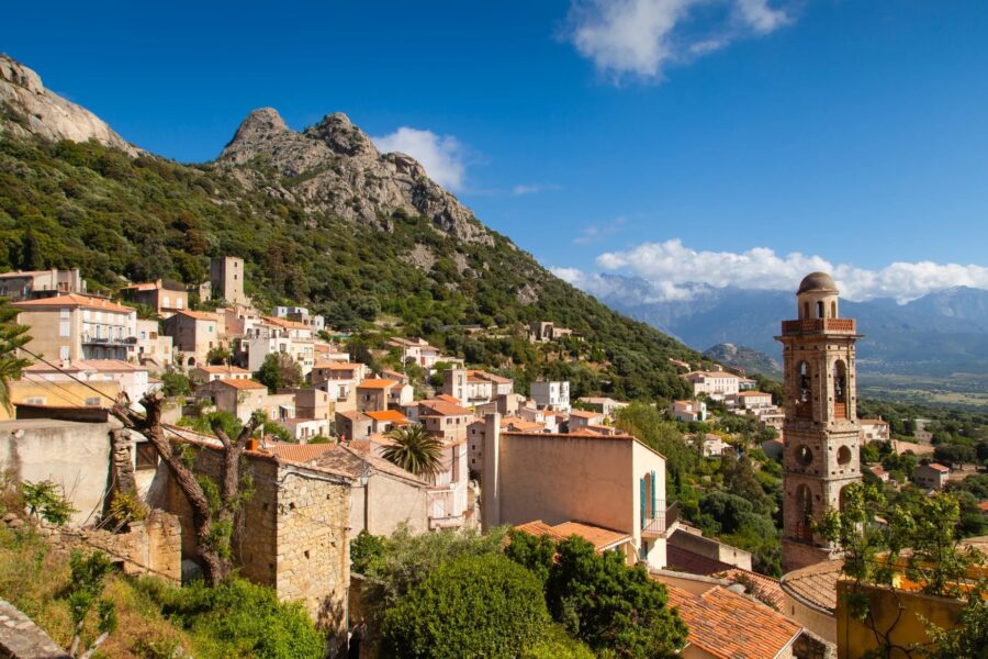 Lumio, appartement, 2 chambres, vue panoramique mer, montagnes et village
