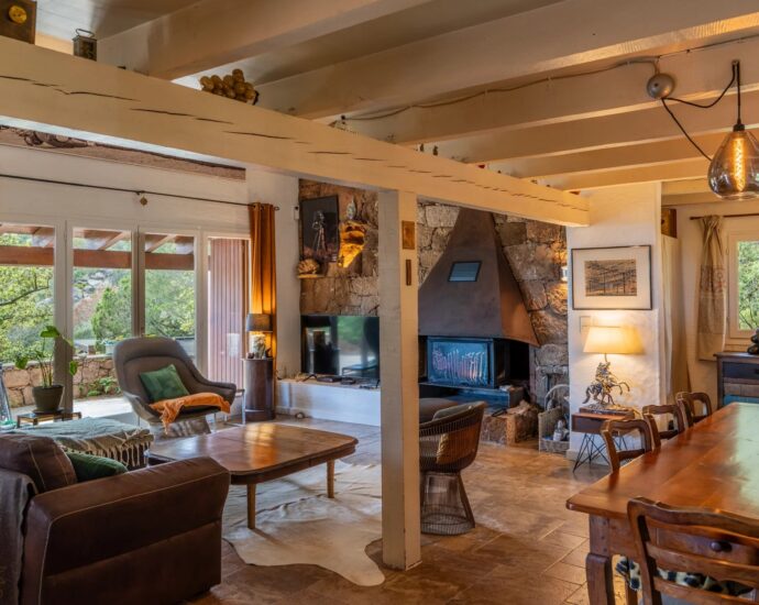 Porto-Vecchio, Palombaggia, Villa vue mer panoramique, 4 chambres, piscine, plage à pied