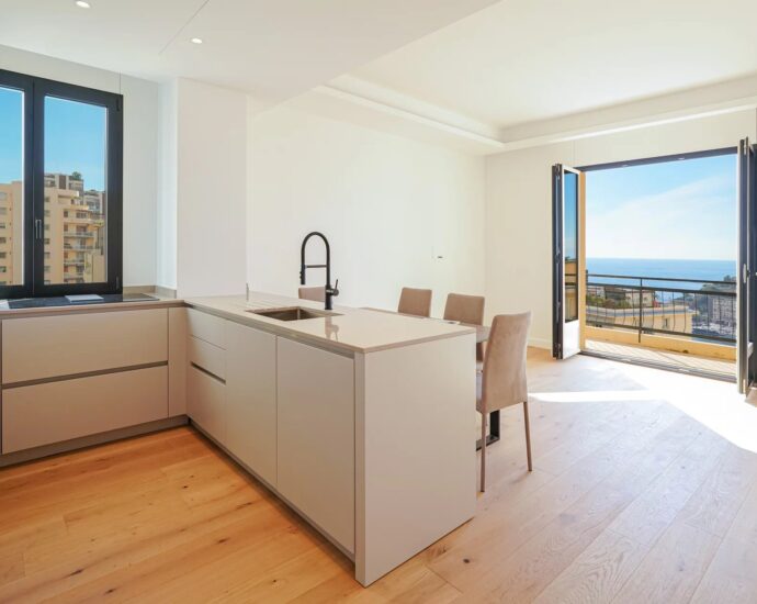 Monte Carlo, Le Shakespeare, Appartement vue mer et sur le Rocher, 2 chambres, proche commodités