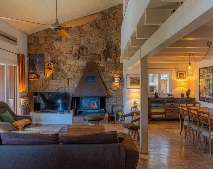 Porto-Vecchio, Palombaggia, Villa vue mer panoramique, 4 chambres, piscine, plage à pied