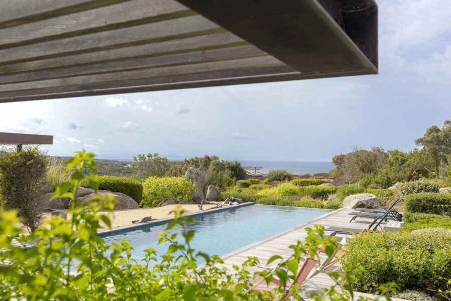 Pianottoli-Caldarello,  Architect-Designed Villa, 5 Bedrooms, Infinity Pool, Sea View , Near Chevano Beach